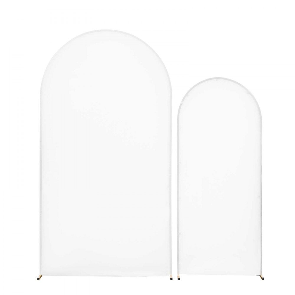 VEVOR Arch Backdrop Stand, Set of 2, 7.2 ft and 6 ft, Stable Structure, Easy Assembly, Gold Metal Arch Backdrop Stand with Cover for Wedding, Birthday Party, Celebration, and Ceremony Decoration