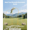 VEVOR Arch Backdrop Stand, Set of 3, 6/5/4 ft, Stable Structure, Easy Assembly, Gold Metal Arch Backdrop Stand for Wedding, Birthday Party, Graduation, Holiday Celebration, and Ceremony Decoration
