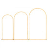VEVOR Arch Backdrop Stand, Set of 3, 7.2/6.6/6 ft, Stable Structure, Easy Assembly, Gold Metal Arch Backdrop Stand for Wedding, Birthday Party, Graduation, Holiday Celebration, and Ceremony Decoration