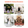 VEVOR Arch Backdrop Stand, Set of 3, 8/7.2/6.6 ft, Stable Structure, Easy Assembly, Gold Metal Arch Backdrop Stand for Wedding, Birthday Party, Graduation, Holiday Celebration, and Ceremony Decoration