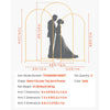 VEVOR Arch Backdrop Stand, Set of 3, 8/7.2/6.6 ft, Stable Structure, Easy Assembly, Gold Metal Arch Backdrop Stand for Wedding, Birthday Party, Graduation, Holiday Celebration, and Ceremony Decoration
