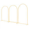 VEVOR Arch Backdrop Stand, Set of 3, 8/7.2/6.6 ft, Stable Structure, Easy Assembly, Gold Metal Arch Backdrop Stand for Wedding, Birthday Party, Graduation, Holiday Celebration, and Ceremony Decoration
