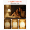 VEVOR Cordless Table Lamp, 2 Pack, 5200mAh Built-in Rechargeable Battery Desk Lamp, 3-Level Brightness, Fabric Shade, 2700-3000K Color Temperature, Table Light for Restaurant, Bedroom, Bars, Gold
