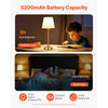 VEVOR Cordless Table Lamp, 2 Pack, 5200mAh Built-in Rechargeable Battery Desk Lamp, 3-Level Brightness, Fabric Shade, 2700-3000K Color Temperature, Table Light for Restaurant, Bedroom, Bars, Gold