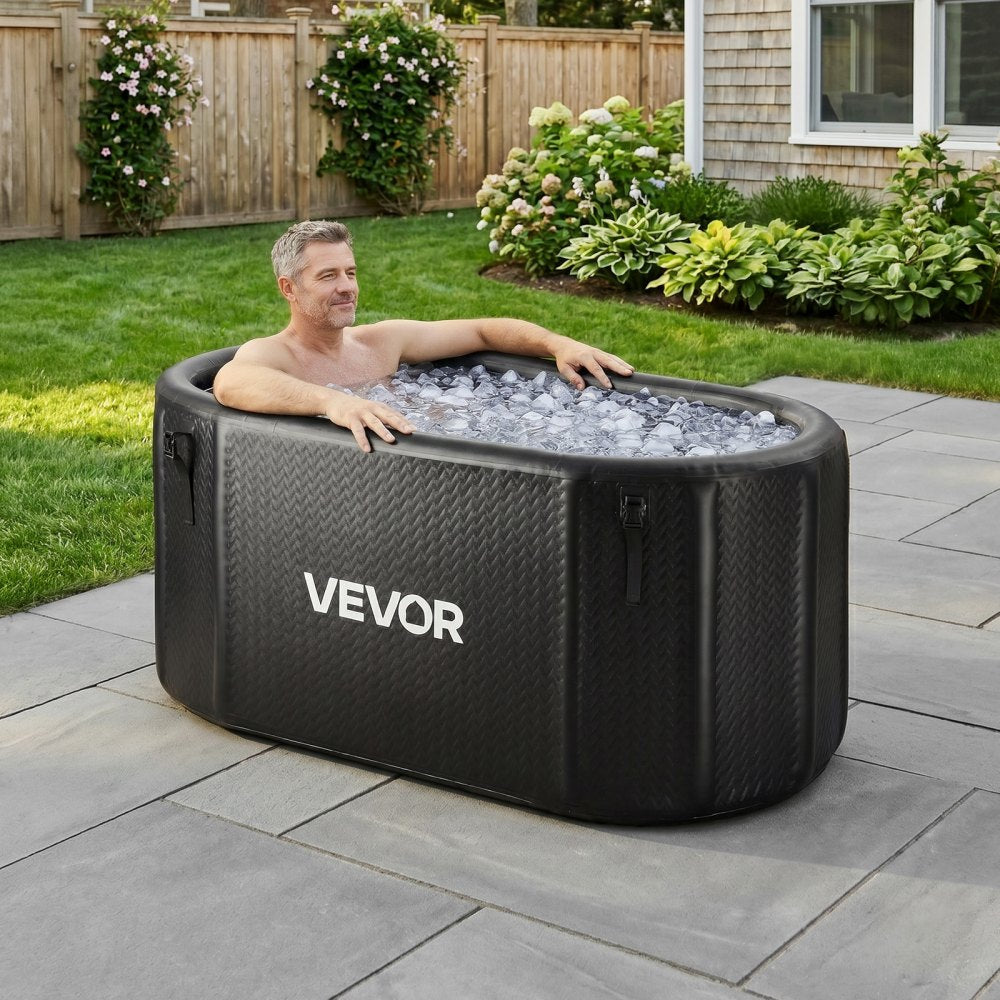 VEVOR Cold Plunge Tub, 216 Gallon, Inflatable Ice Bath Tub Compatible with Water Chillers, Portable Cold Water Bathtub with Insulated Lid, for Athletes Recovery, 59.1" x 31.5" x 29.9" (No Chiller)