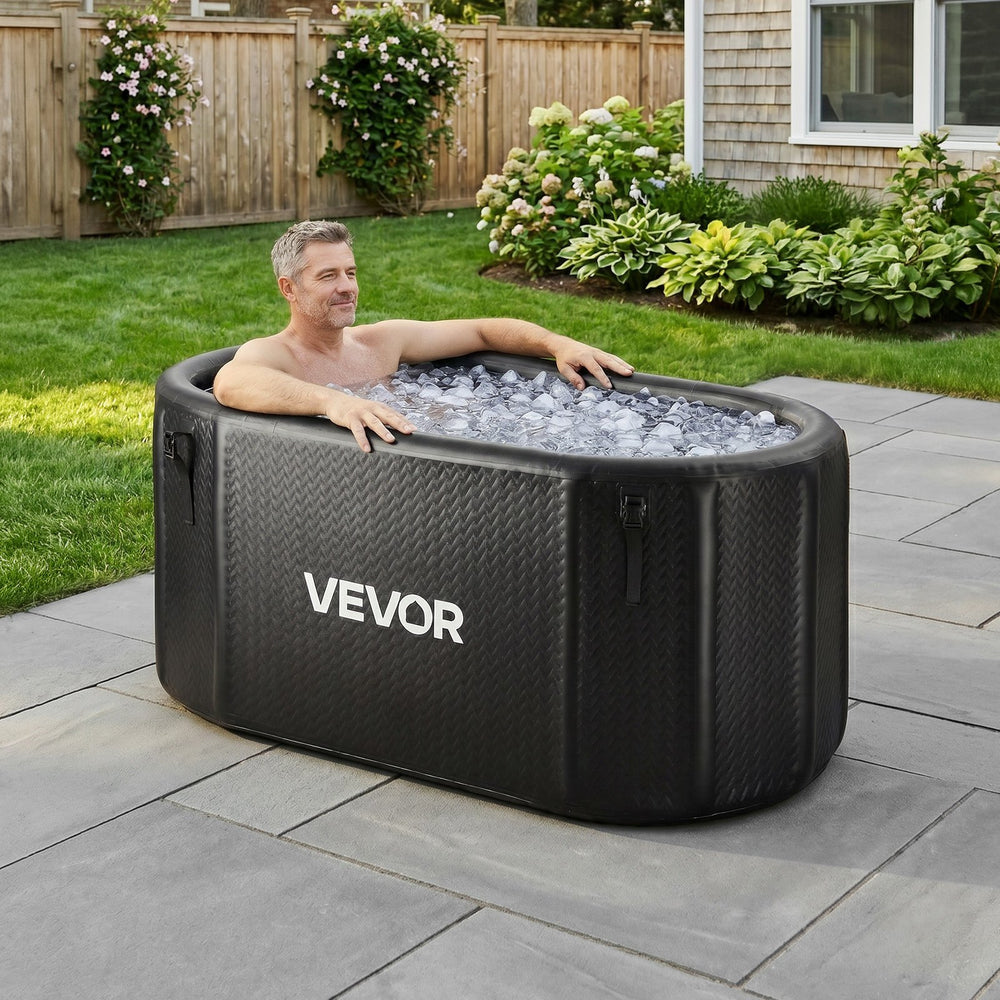 VEVOR Cold Plunge Tub, 216 Gallon, Inflatable Ice Bath Tub Compatible with Water Chillers, Portable Cold Water Bathtub with Insulated Lid, for Athletes Recovery, 59.1" x 31.5" x 29.9" (No Chiller)