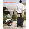 VEVOR Softside Expandable Luggage with Spinner Wheels, 20-Inch Softside Carry on Luggage, Lightweight Checked Suitcase with Expandable Zippered Pocket and TSA Lock, Black