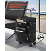 VEVOR Softside Expandable Luggage with Spinner Wheels, 20-Inch Softside Carry on Luggage, Lightweight Checked Suitcase with Expandable Zippered Pocket and TSA Lock, Black