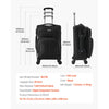 VEVOR Softside Expandable Luggage with Spinner Wheels, 20-Inch Softside Carry on Luggage, Lightweight Checked Suitcase with Expandable Zippered Pocket and TSA Lock, Black