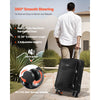 VEVOR Softside Expandable Luggage with Spinner Wheels, 24-Inch Softside Checked Medium Luggage, Lightweight Checked Suitcase with Expandable Zippered Pocket and TSA Lock, Black