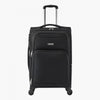 VEVOR Softside Expandable Luggage with Spinner Wheels, 24-Inch Softside Checked Medium Luggage, Lightweight Checked Suitcase with Expandable Zippered Pocket and TSA Lock, Black