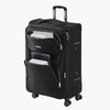 VEVOR Softside Expandable Luggage with Spinner Wheels, 28-Inch Softside Checked Large Luggage, Lightweight Checked Suitcase with Expandable Zippered Pocket and TSA Lock, Black