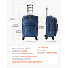 VEVOR Softside Expandable Luggage with Spinner Wheels, 20-Inch Softside Carry on Luggage, Lightweight Checked Suitcase with Expandable Zippered Pocket and TSA Lock, Blue