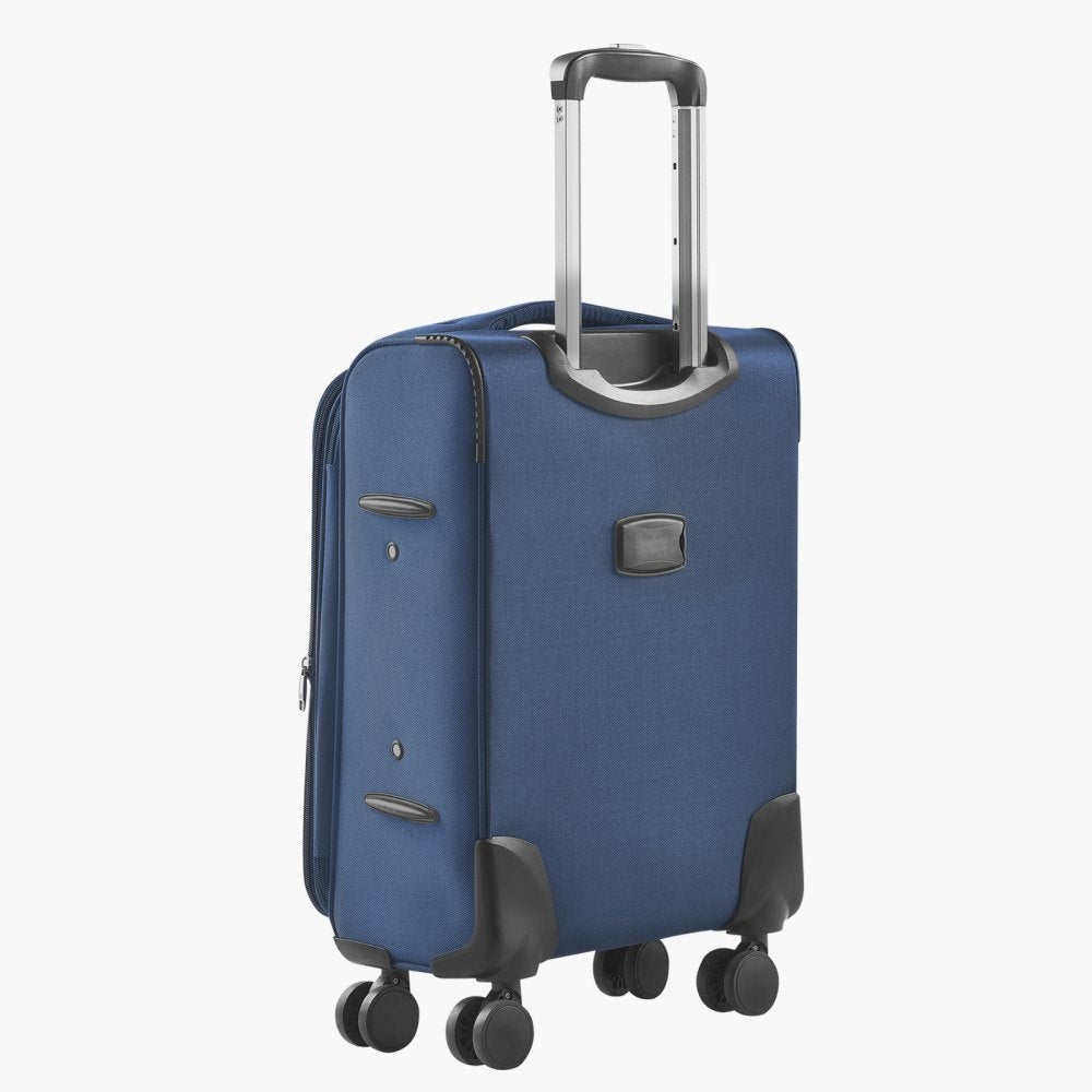 VEVOR Softside Expandable Luggage with Spinner Wheels, 20-Inch Softside Carry on Luggage, Lightweight Checked Suitcase with Expandable Zippered Pocket and TSA Lock, Blue