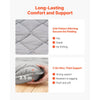 VEVOR Japanese Tatami Mat, Twin Size Foldable Japanese Tatami Mattress, Futon Mattress with Storage Bag & Fastener, 9-Layer Floor Mat for Sleeping, Dormitory, Meditation, Yoga, 80 x 39 x 3.5 in, Gray
