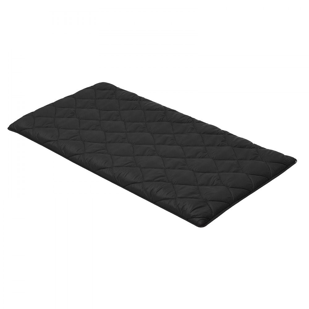 VEVOR Japanese Tatami Mat, Twin Size Foldable Japanese Tatami Mattress, Futon Mattress with Storage Bag & Fastener, 9-Layer Floor Mat for Sleeping, Dormitory, Meditation, Yoga, 80 x 39 x 3.5 in, Black