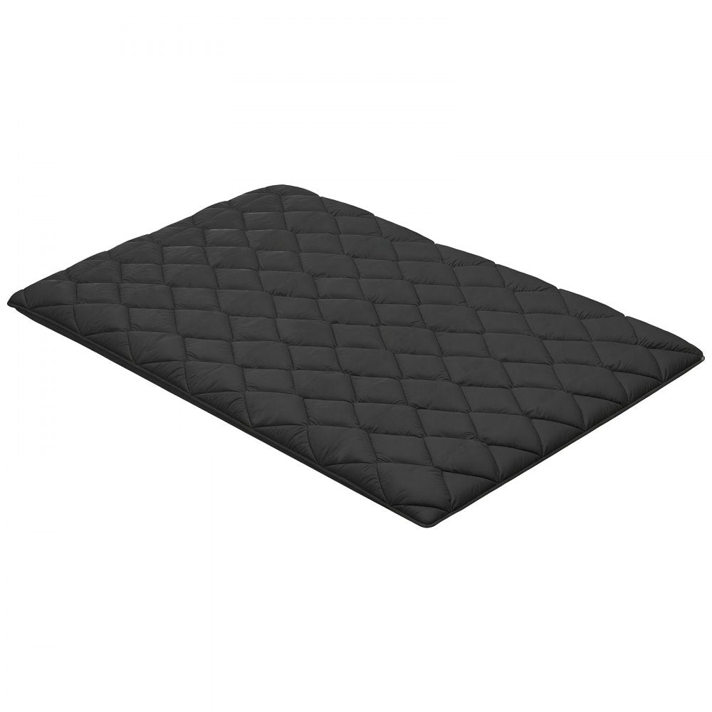 VEVOR Japanese Tatami Mat, Full Size Foldable Japanese Tatami Mattress, Futon Mattress with Storage Bag & Fastener, 9-Layer Floor Mat for Sleeping, Dormitory, Meditation, Yoga, 80 x 54 x 3.5 in, Black