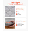 VEVOR Japanese Tatami Mat, Queen Size Foldable Japanese Tatami Mattress, Futon Mattress with Storage Bag & Fastener, 9-Layer Floor Mat for Sleeping, Dormitory, Meditation, Yoga, 80 x 60 x 2.5 in, Gray