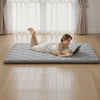 VEVOR Japanese Tatami Mat, Queen Size Foldable Japanese Tatami Mattress, Futon Mattress with Storage Bag & Fastener, 9-Layer Floor Mat for Sleeping, Dormitory, Meditation, Yoga, 80 x 60 x 2.5 in, Gray