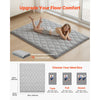 VEVOR Japanese Tatami Mat, Queen Size Foldable Japanese Tatami Mattress, Futon Mattress with Storage Bag & Fastener, 9-Layer Floor Mat for Sleeping, Dormitory, Meditation, Yoga, 80 x 60 x 3.5 in, Gray