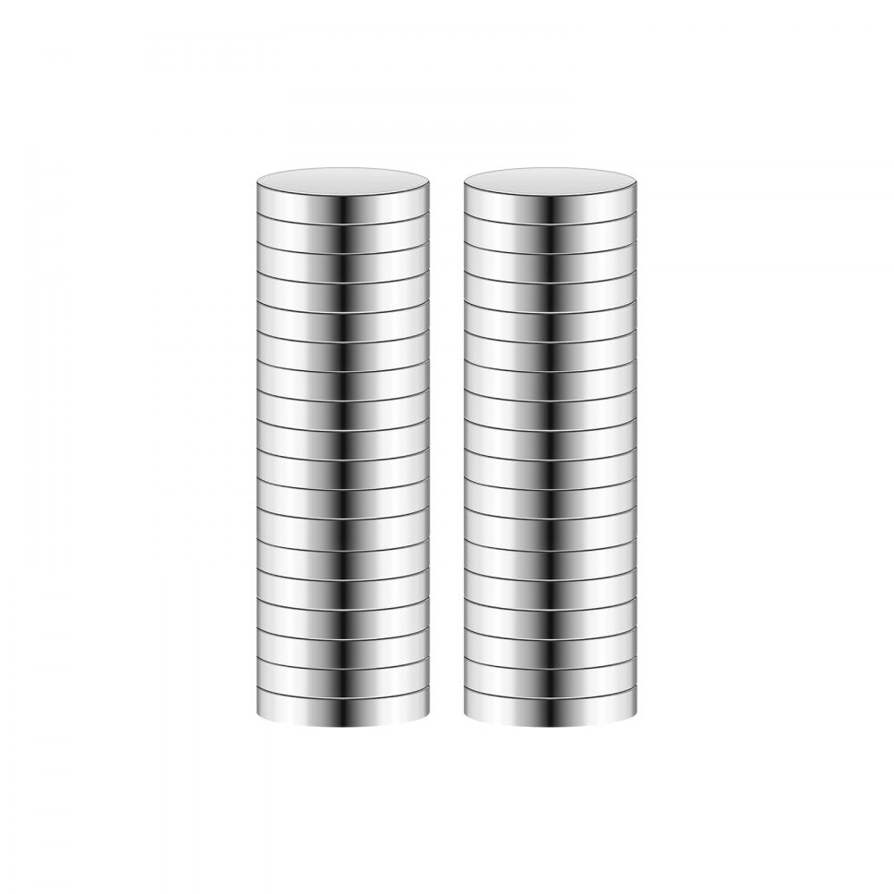 VEVOR Rare Earth Magnets, 100 Pcs Strong Round Small Neodymium Magnets Disc with Transparent Storage Box, for Whiteboard, Refrigerator, Cabinet, Dry Erase Board, Home, Kitchen, Office, School