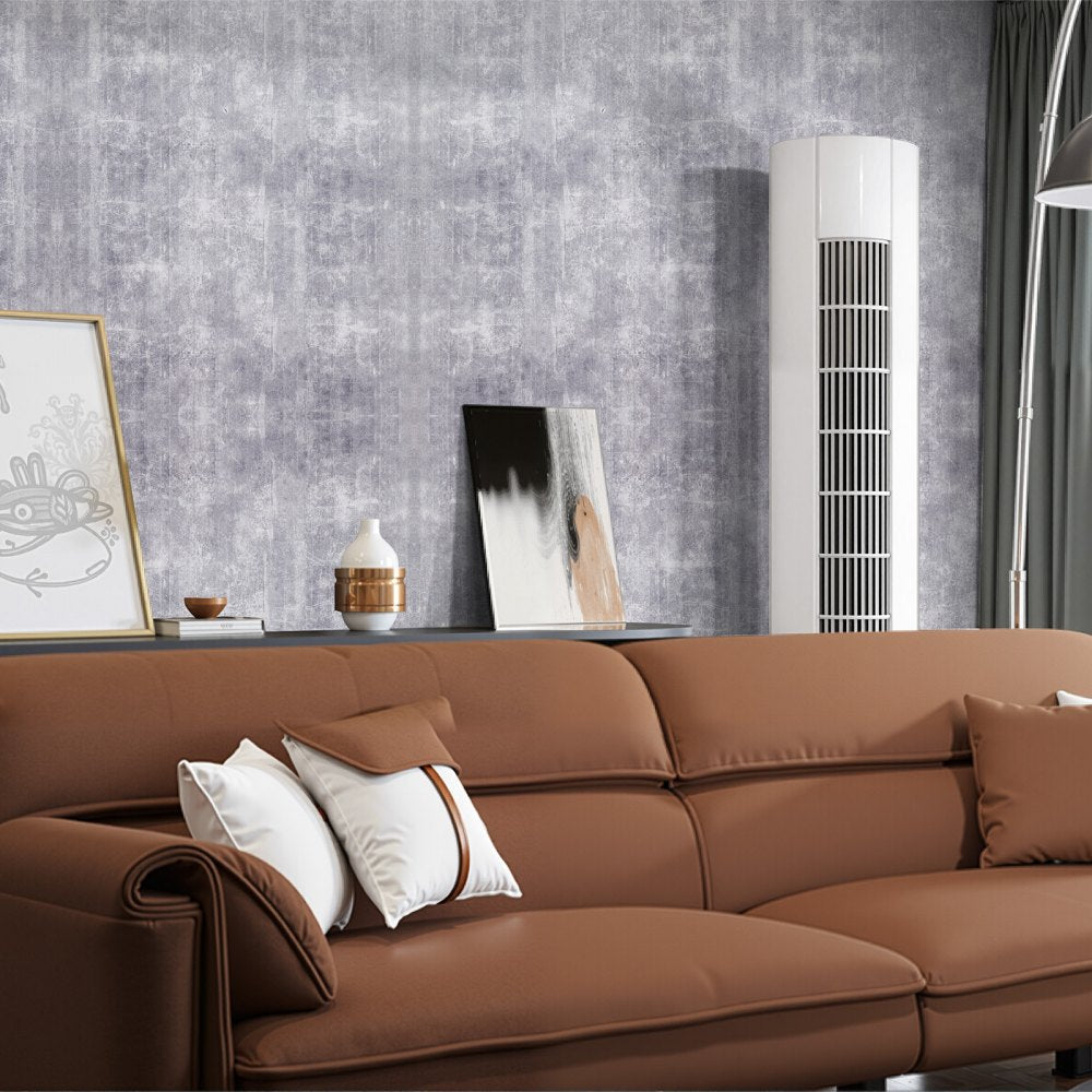 VEVOR Peel and Stick Wallpaper, 15.7 x 590.5 inch Contact Paper Waterpoof Self Adhesive, Easy to Clean Wall Decorative Vinyl Roll for Bedroom Kitchen Bathroom Office,Dark Gray Industrial Style