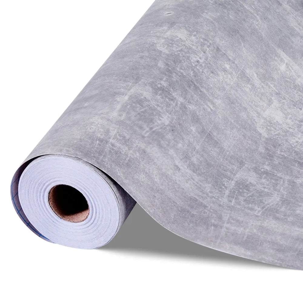 VEVOR Peel and Stick Wallpaper, 15.7 x 590.5 inch Contact Paper Waterpoof Self Adhesive, Easy to Clean Wall Decorative Vinyl Roll for Bedroom Kitchen Bathroom Office,Dark Gray Industrial Style