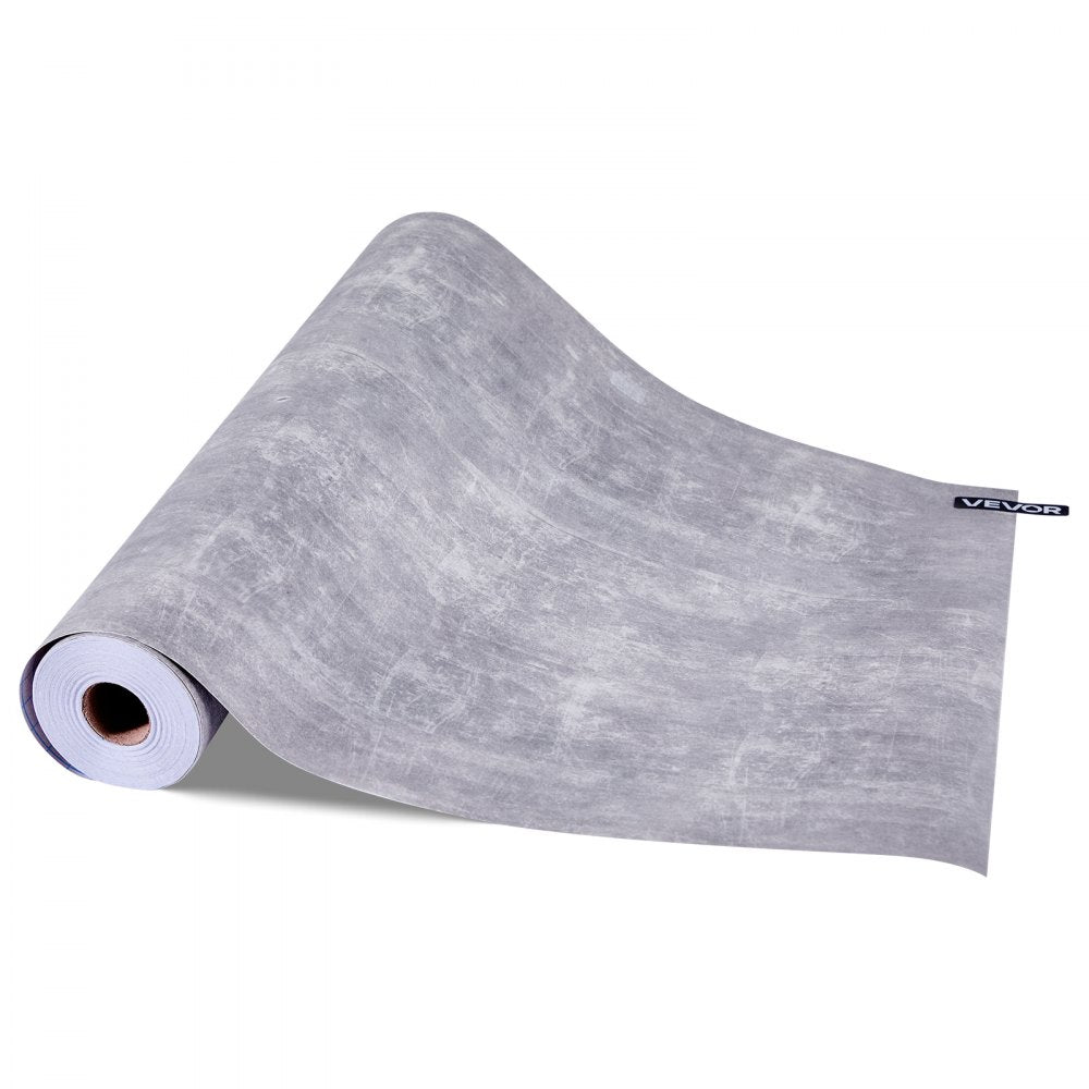 VEVOR Peel and Stick Wallpaper, 15.7 x 590.5 inch Contact Paper Waterpoof Self Adhesive, Easy to Clean Wall Decorative Vinyl Roll for Bedroom Kitchen Bathroom Office,Dark Gray Industrial Style