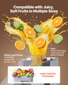 VEVOR Commercial Orange Juicer Machine, Slow Masticating Juicer Extractor, 100W Electric Orange Juice Squeezer, Lemon Citrus Pomegranates Extractor, with Peel Collecting Bucket and PC Cover