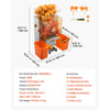 VEVOR Commercial Orange Juicer Machine, 120W Electric Orange Juice Press, Stainless Steel Orange Squeezer for 20 per Minute, Lemon Citrus Pomegranates Extractor with Peels Collecting Bucket