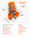 VEVOR Commercial Orange Juicer Machine, 120W Electric Orange Juice Press, Stainless Steel Orange Squeezer for 20 per Minute, Lemon Citrus Pomegranates Extractor with Water Tap, Peels Collecting Bucket