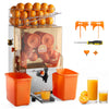 VEVOR Commercial Orange Juicer Machine, 120W Electric Orange Juice Press, Stainless Steel Orange Squeezer for 20 per Minute, Lemon Citrus Pomegranates Extractor with Water Tap, Peels Collecting Bucket