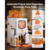 VEVOR Commercial Orange Juicer Machine, 120W Electric Orange Juice Press, Stainless Steel Orange Squeezer for 20 per Minute, Lemon Citrus Pomegranates Extractor with Peels Collecting Bucket