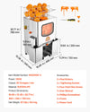VEVOR Commercial Orange Juicer Machine, 120W Electric Orange Juice Press, Stainless Steel Orange Squeezer for 20 per Minute, Lemon Citrus Pomegranates Extractor with Peels Collecting Bucket