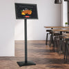 VEVOR Pedestal Sign Holder, 11 x 17 Inch Vertical and Horizontal Adjustable Poster Stand, Heavy-Duty Floor Standing Sign Holder with Metal Base for Display, Advertisement, and Outdoor, Black