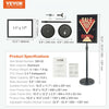 VEVOR Pedestal Sign Holder, 11 x 17 Inch Vertical and Horizontal Adjustable Poster Stand, Heavy-Duty Floor Standing Sign Holder with Round Base for Display, Advertisement, and Outdoor, Black