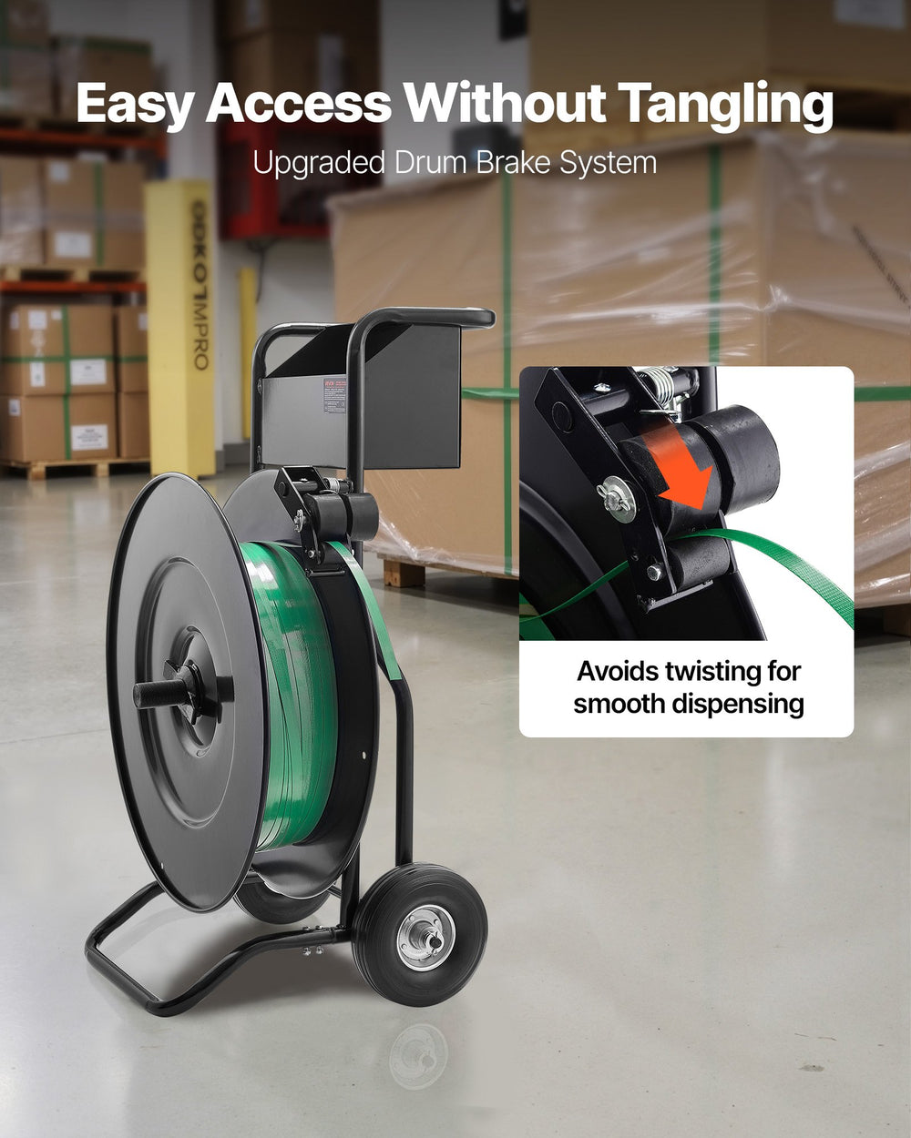 VEVOR Banding Strapping Cart side view