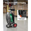 VEVOR Banding Strapping Cart, Fit for PET/PP/Polyester Strapping Coils with 8 or 16 in Core Size, Heavy Duty Strapping Dispenser Equipped with Upgrade Brake System, Built-in Spacious Tray for Tools