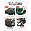 VEVOR Banding Strapping Cart, Fit for PET/PP/Polyester Strapping Coils with 8 or 16 in Core Size, Heavy Duty Strapping Dispenser Equipped with Upgrade Brake System, Built-in Spacious Tray for Tools