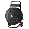 VEVOR Banding Strapping Cart, Fit for PET/PP/Polyester Strapping Coils with 8 or 16 in Core Size, Heavy Duty Strapping Dispenser Equipped with Upgrade Brake System, Built-in Spacious Tray for Tools