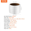 VEVOR Packaging Woven Cord Strapping Roll, 660' Length x 1/2" Width x 0.03" Thickness, 882 lbs Breaking Strength, Heavy Duty Banding Pallet Strap Coil, Portable Strong Banding Packing Straps, White