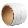 VEVOR Packaging Woven Cord Strapping Roll, 660' Length x 1/2" Width x 0.03" Thickness, 882 lbs Breaking Strength, Heavy Duty Banding Pallet Strap Coil, Portable Strong Banding Packing Straps, White