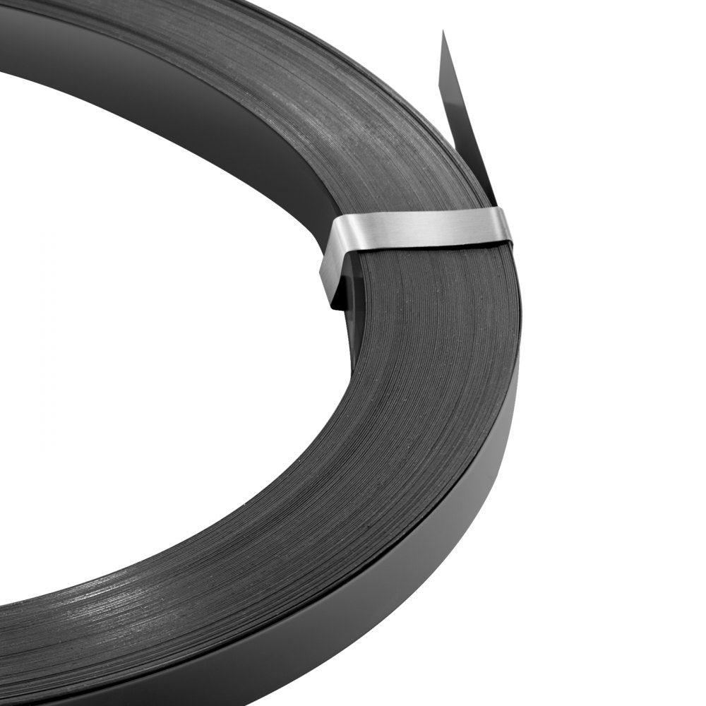 VEVOR Steel Strapping Coil, 3/4 in x 0.02 in x 300 ft, Metal Strapping Banding Roll Withstands Harsh Environment, 1710 lbs Break Strength, Heavy Duty Banding Pallet Strap Coil for Pallet Packing