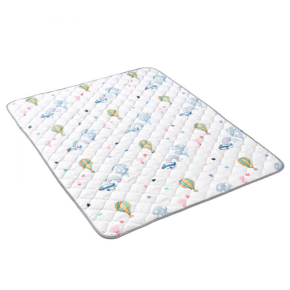VEVOR Baby Play Mat, 59""x79"" Baby Crawling Mat, Non-Slip One-Piece Soft Baby Playmat, Foldable Floor Mat, Waterproof Activity Playmats for Babies,Toddlers, Infants, Machine Washable, Play & Tummy Time