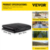 VEVOR Geotextile Fabric, 12.5 x 50 ft 3.5oz Woven PP Driveway Drain Cloth with 600lbs Tensile Strength, Heavy Duty Underlayment for Soil Stabilization, Landscaping, Weed Barrier, 12.5FT50FT-3.5OZ, Bla