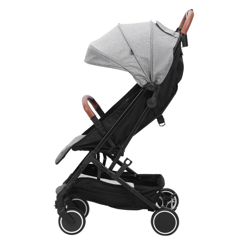 VEVOR Standard Baby Infant Stroller, Toddler Stroller with 95°-150° Adjustable Backrest & & 0/90°Adjustable Footrest & One-click Folding, Newborn Stroller with Cup Holder and Carry Bag, Dark Grey
