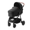 VEVOR Standard Baby Stroller, Infant Toddler Stroller with Bassinet, 3rd-Gear Adjustable Backrest & Foldable & Reversible Seat, Carbon Steel Newborn Stroller with Leg Cover and Mesh Net, Black