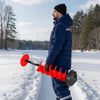 VEVOR Ice Auger Drill Bit, 8in Diameter 39in Length, Cordless Nylon Ice Fishing Augers With Extra 13.4in Extension Rod, Drill Adapter, Top Plate and Blade Guard