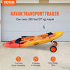 VEVOR Heavy Duty Kayak Cart, 280lbs Load Capacity, Detachable Canoe Trolley Cart with 10'' Solid Tires, Adjustable Width & Top Foam Protection, for Kayaks with Drain Holes of 2.54 cm and Above