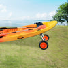 VEVOR Heavy Duty Kayak Cart, 280lbs Load Capacity, Detachable Canoe Trolley Cart with 10'' Solid Tires, Adjustable Width & Top Foam Protection, for Kayaks with Drain Holes of 2.54 cm and Above